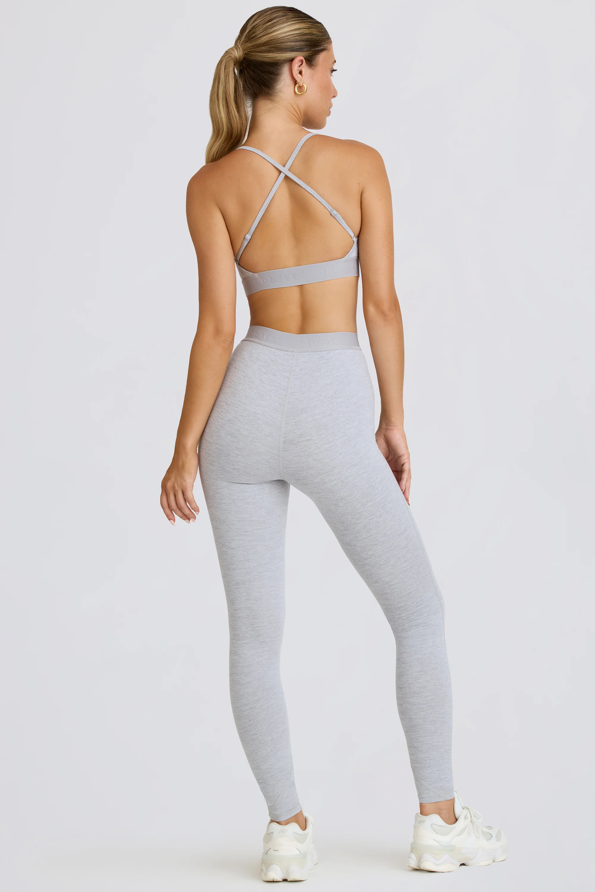 Petite Soft Active Leggings in Grey Marl