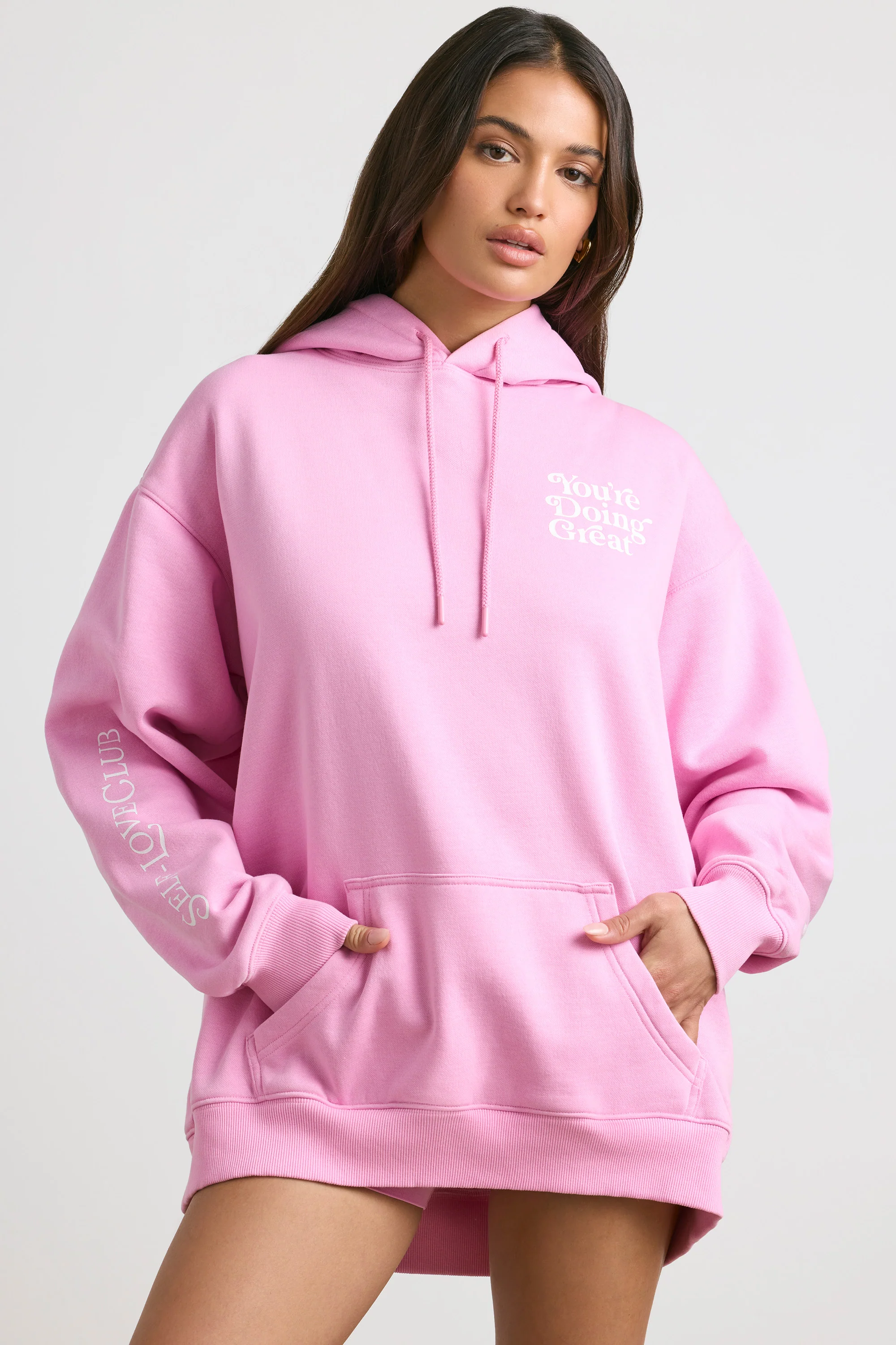 Sunday Love - Oversized Hoodie in Bubblegum Pink