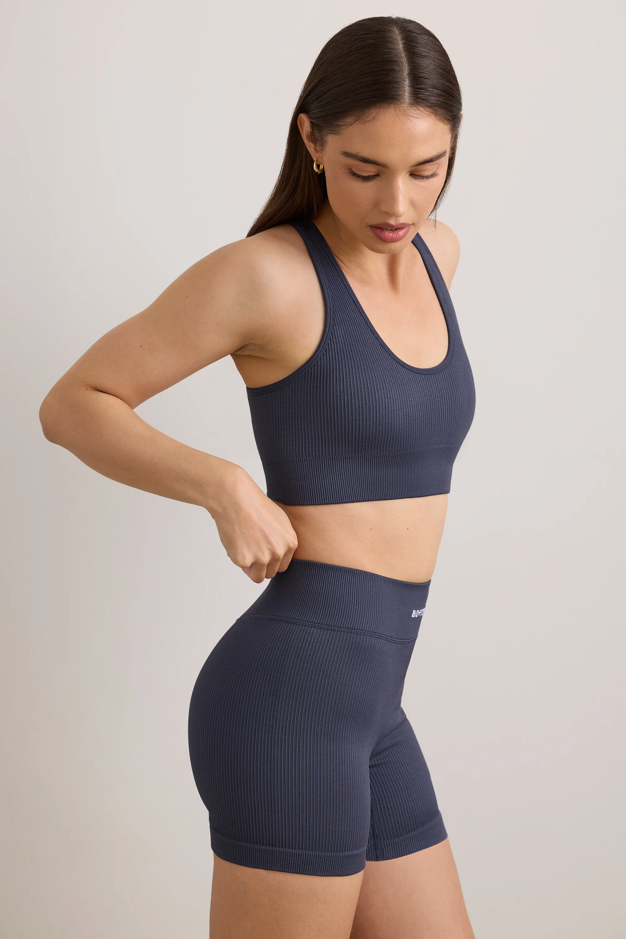 Precision - FlexiRib Mini Shorts in Slate