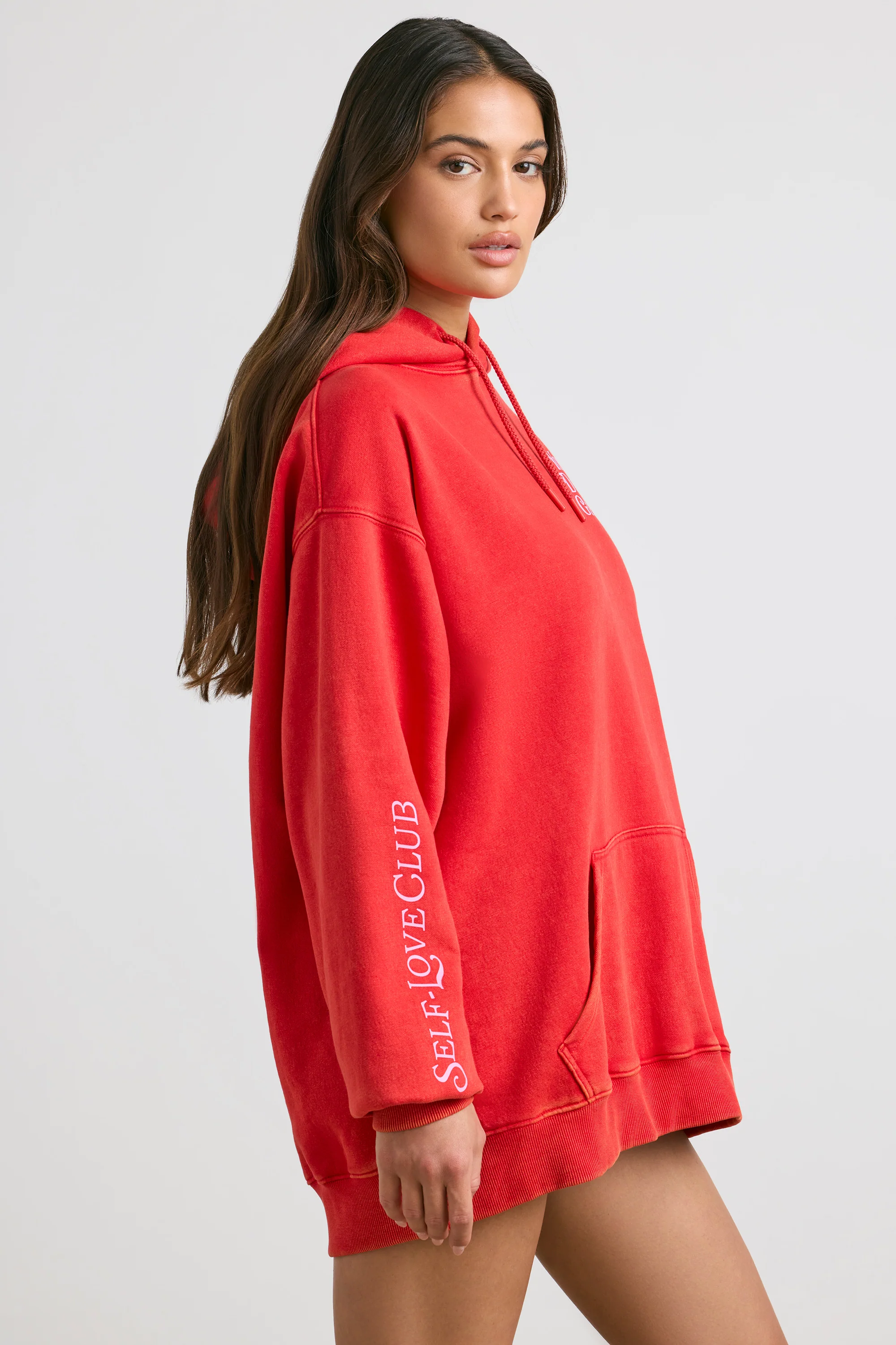 Sunday Love - Oversized Hoodie in Red