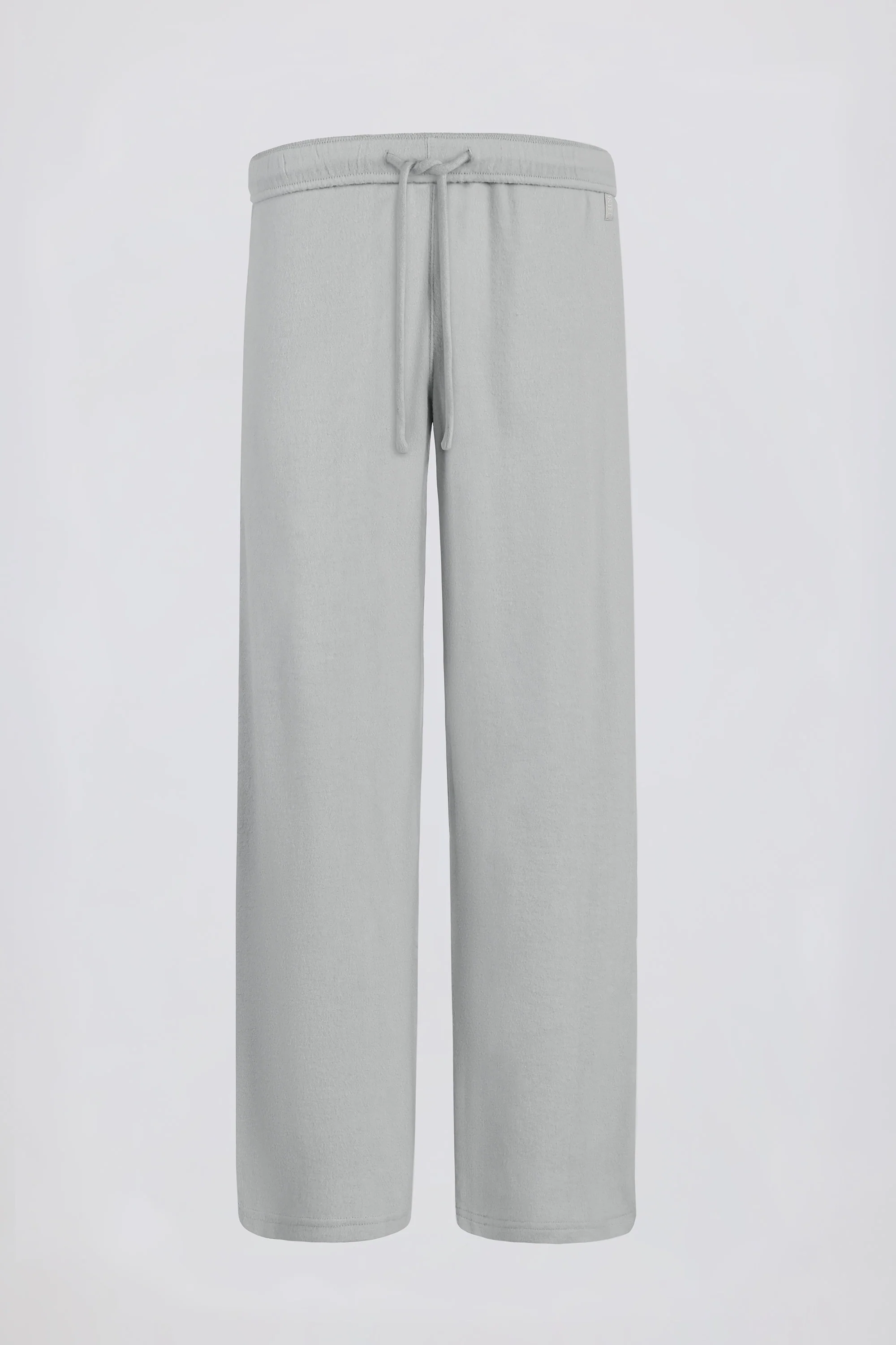 Petite Brushed Jersey Wide-Leg Joggers in Fog Grey