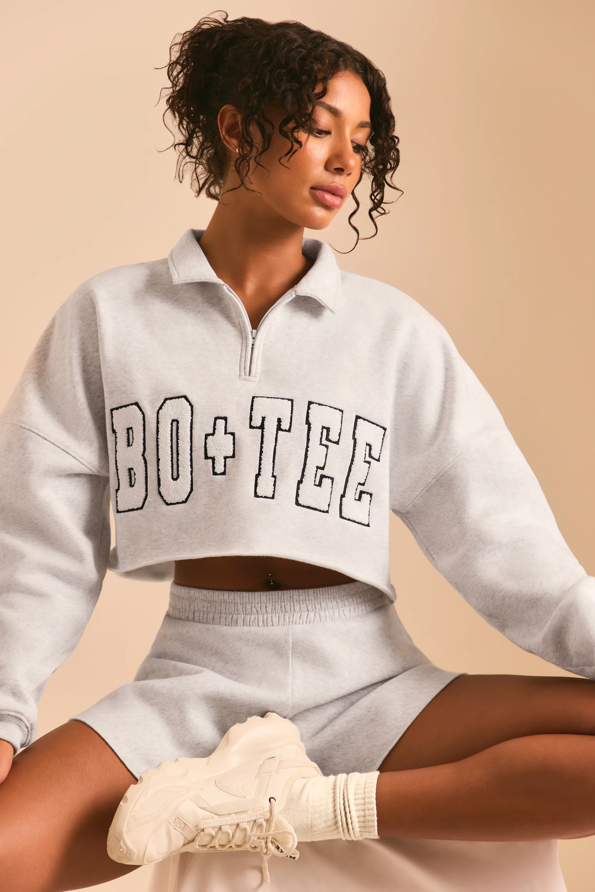 Restore - Half Zip Sweater in Heather Grey