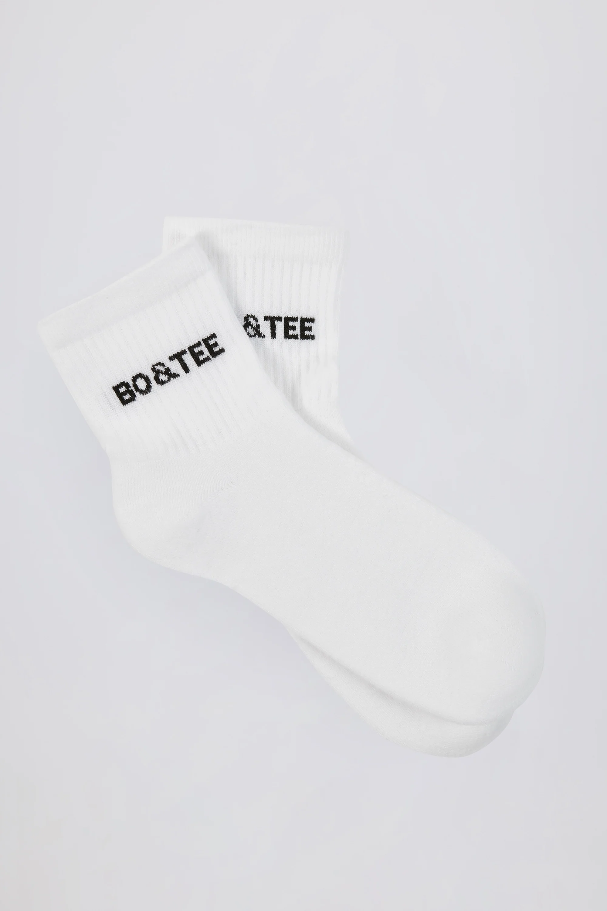 Ribbed Half-Crew Sock Bundle in White