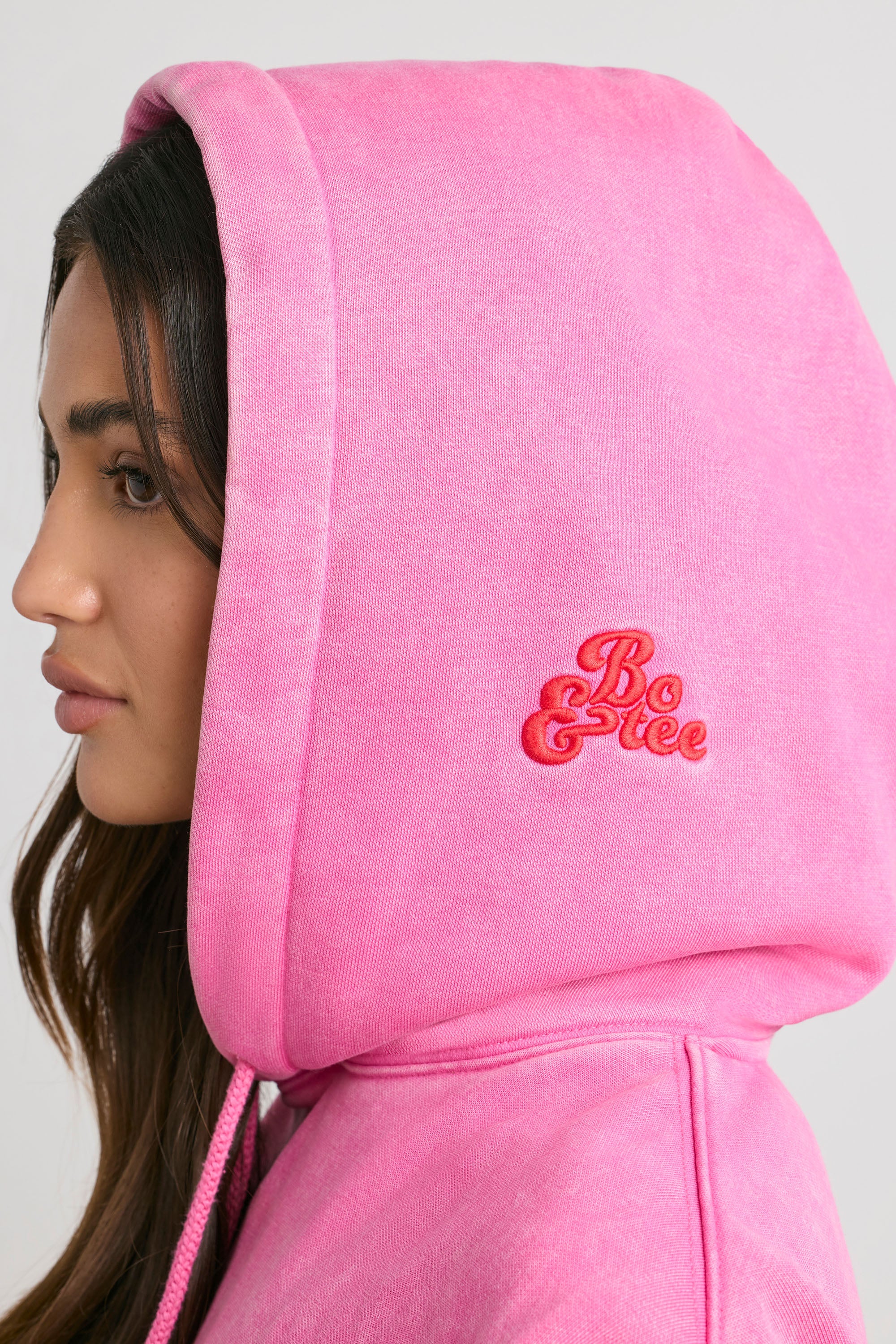 Sunday Love - Oversized Hoodie in Hot Pink