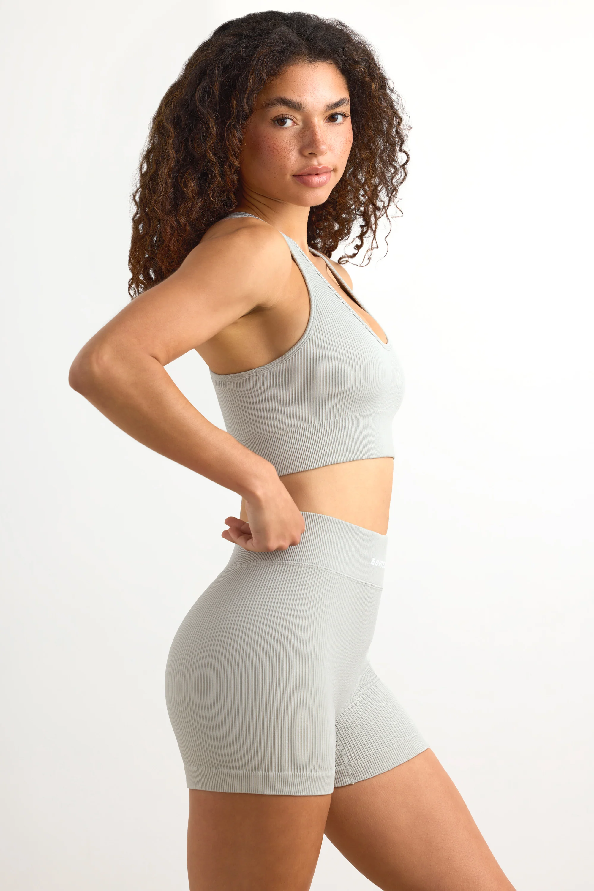 Precision - FlexiRib Mini Shorts in Grey