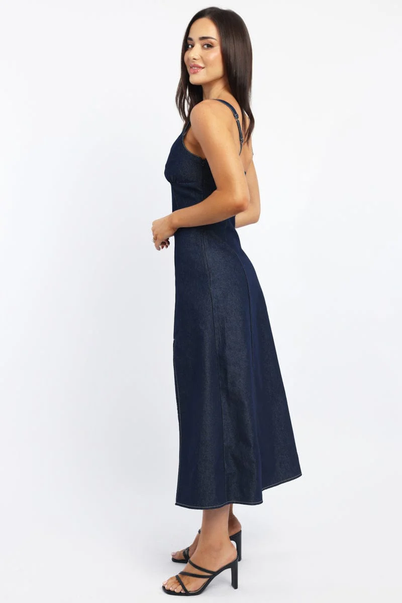 Blue Midi Dress Singlet
