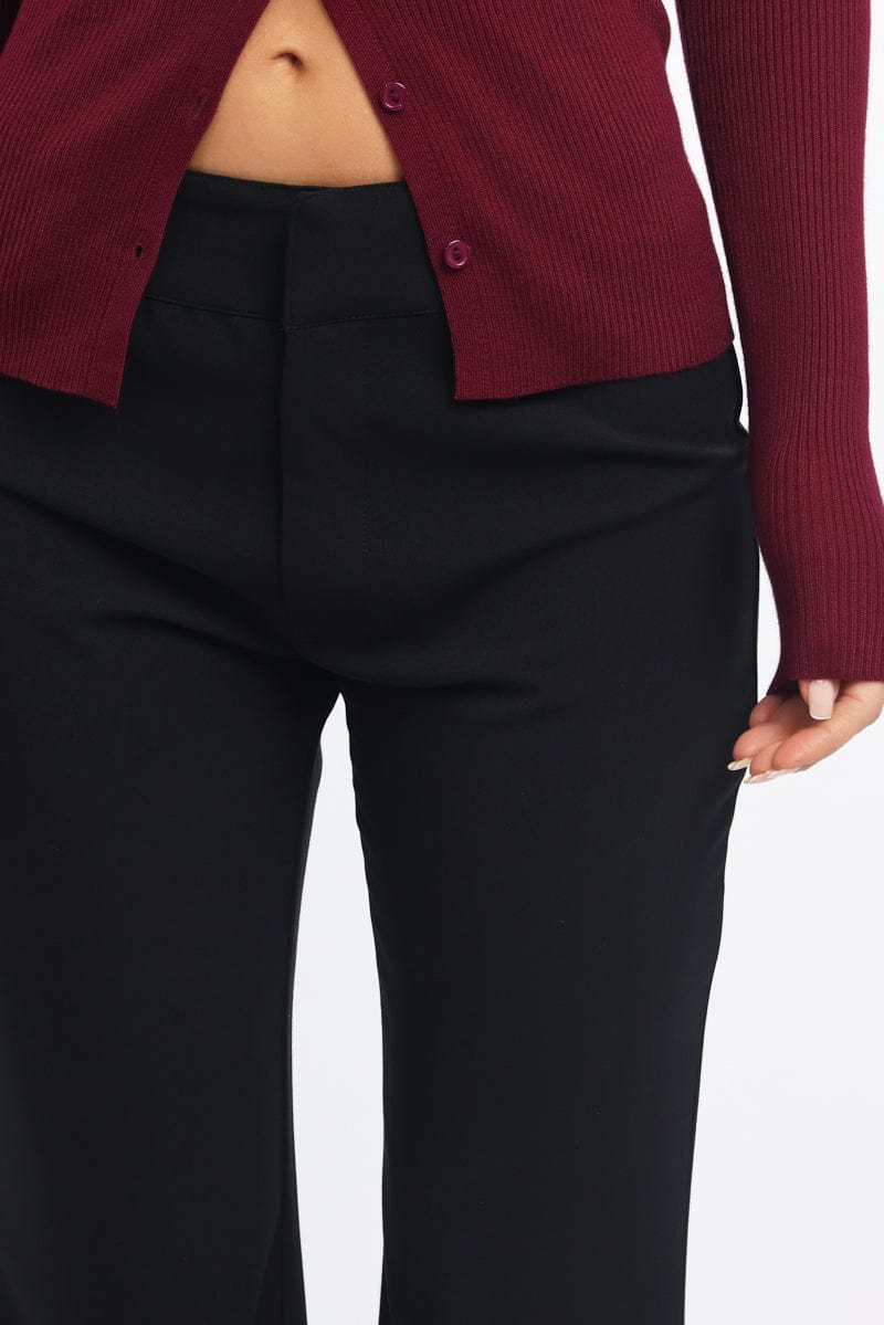 Black Flare Leg Pants