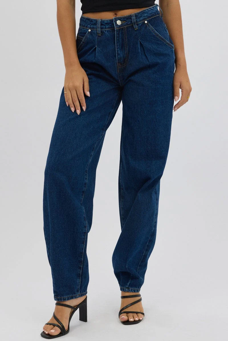Denim Barrel Jeans