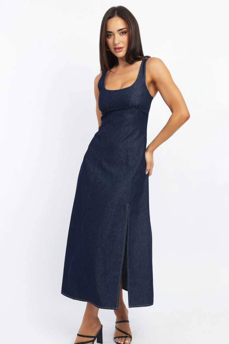 Blue Midi Dress Singlet