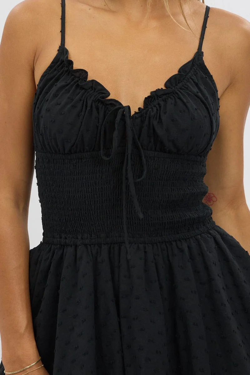 Black Fit And Flare Dress Mini