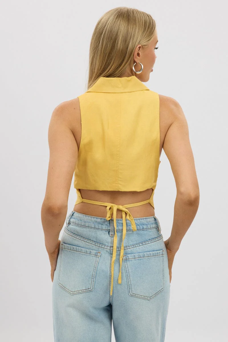 Yellow Vest Tie Back