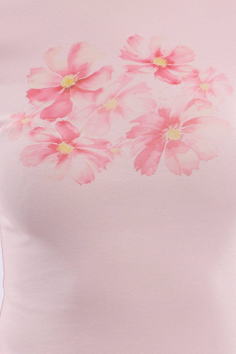 Pink Graphic Tee Short Sleeve