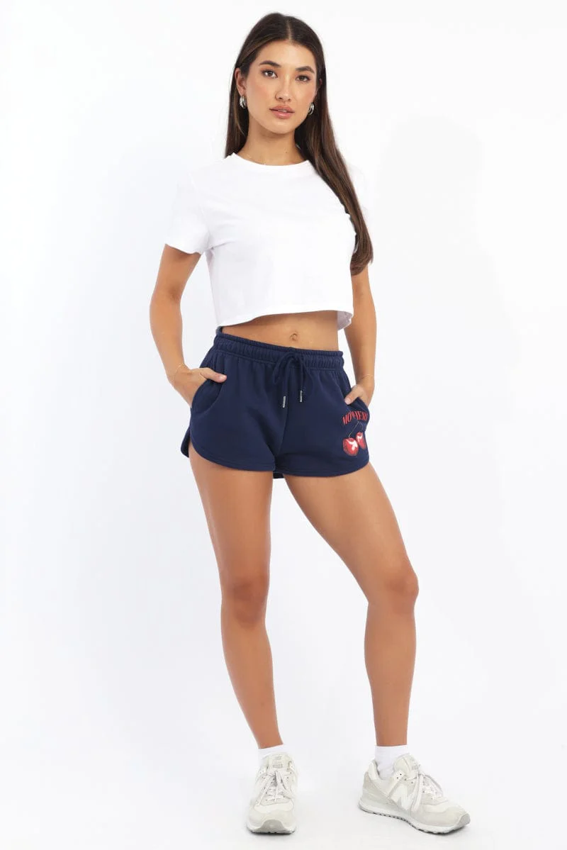 Blue Track Shorts