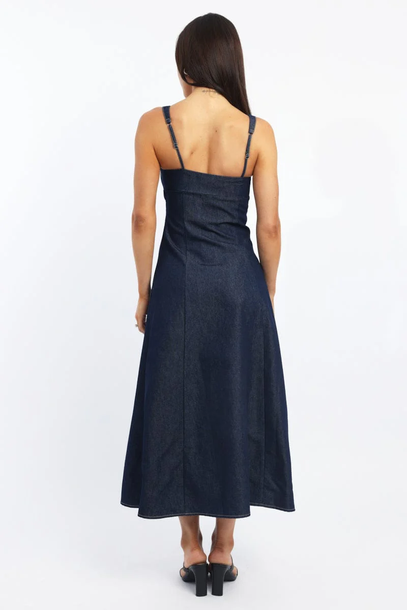 Blue Midi Dress Singlet