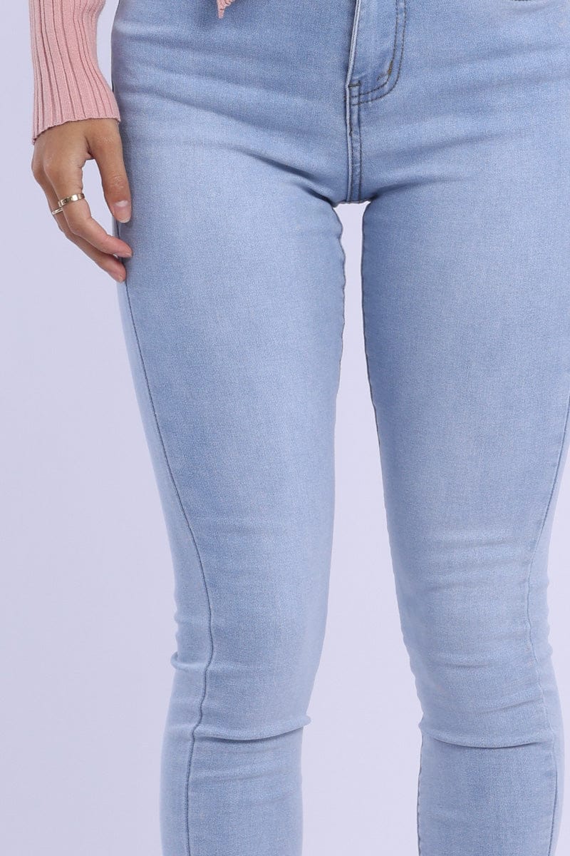 Denim Skinny Jeans High Rise