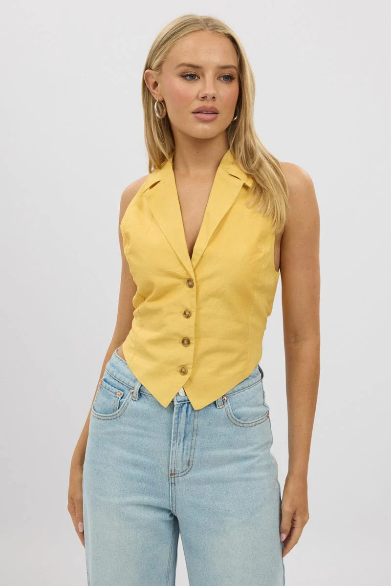 Yellow Vest Tie Back