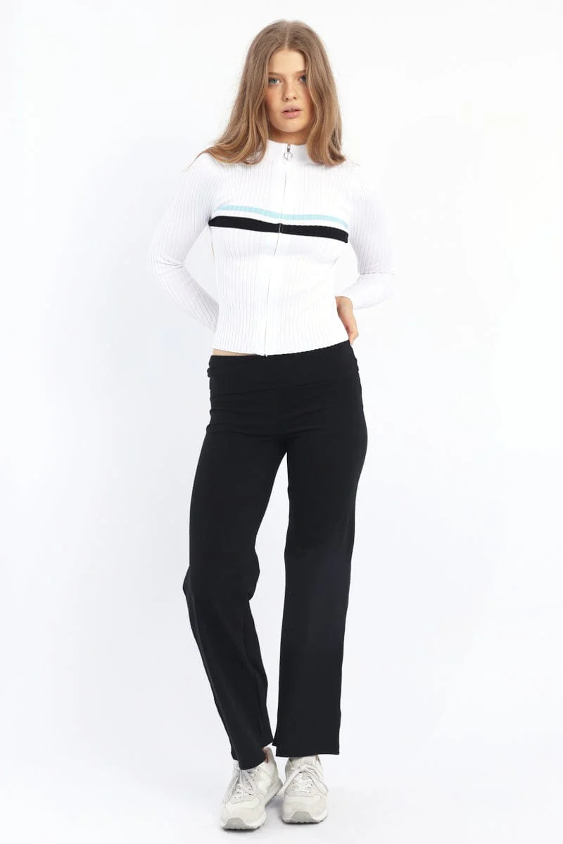 White Long Sleeve Knit Cardigan