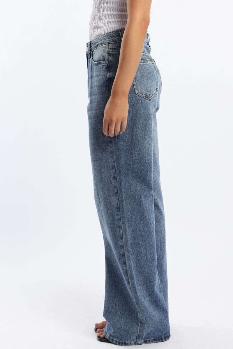 Denim Baggy Jeans Low Rise