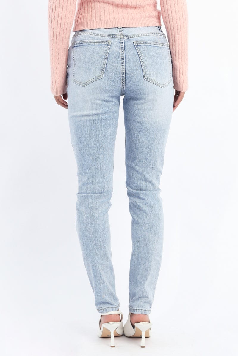 Denim Skinny Jeans Mid Rise