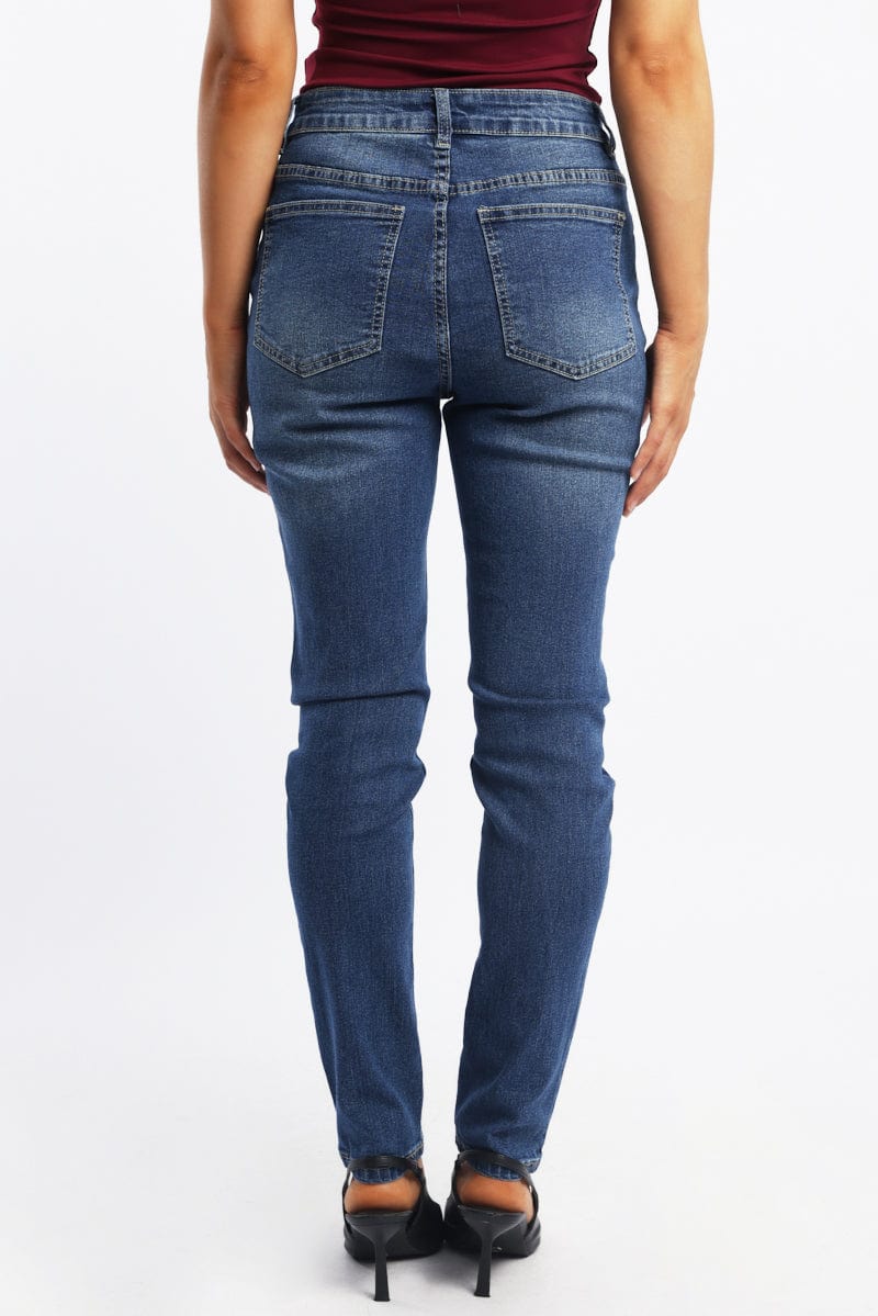Denim Skinny Jeans High Rise