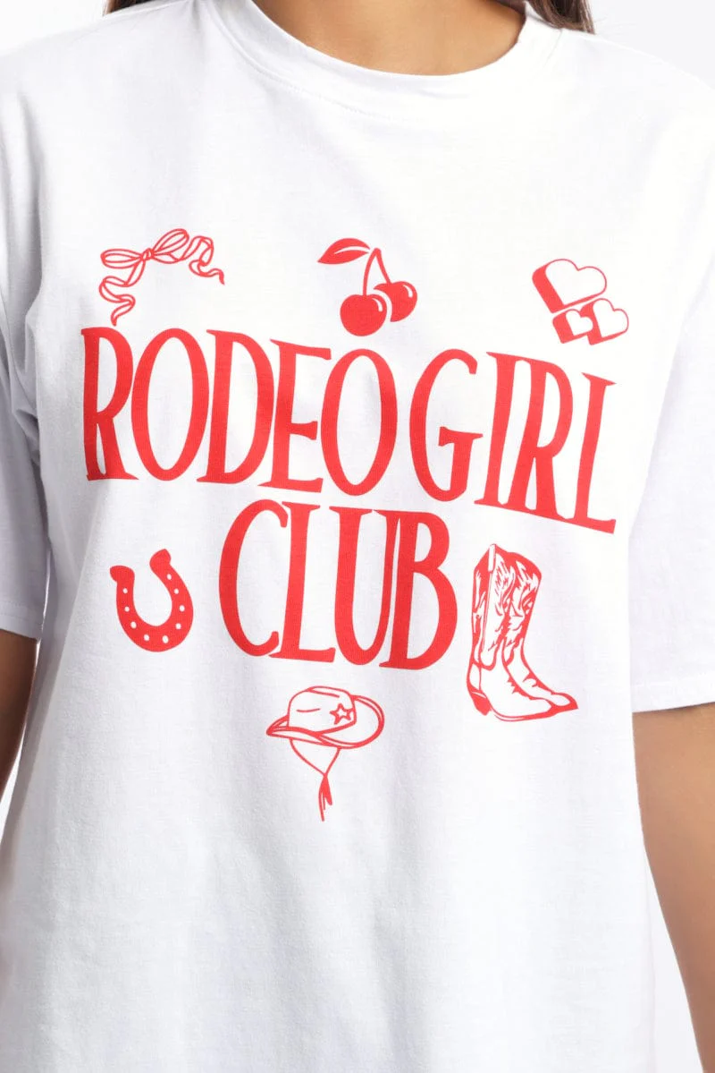 White Graphic Tee Short Sleeve