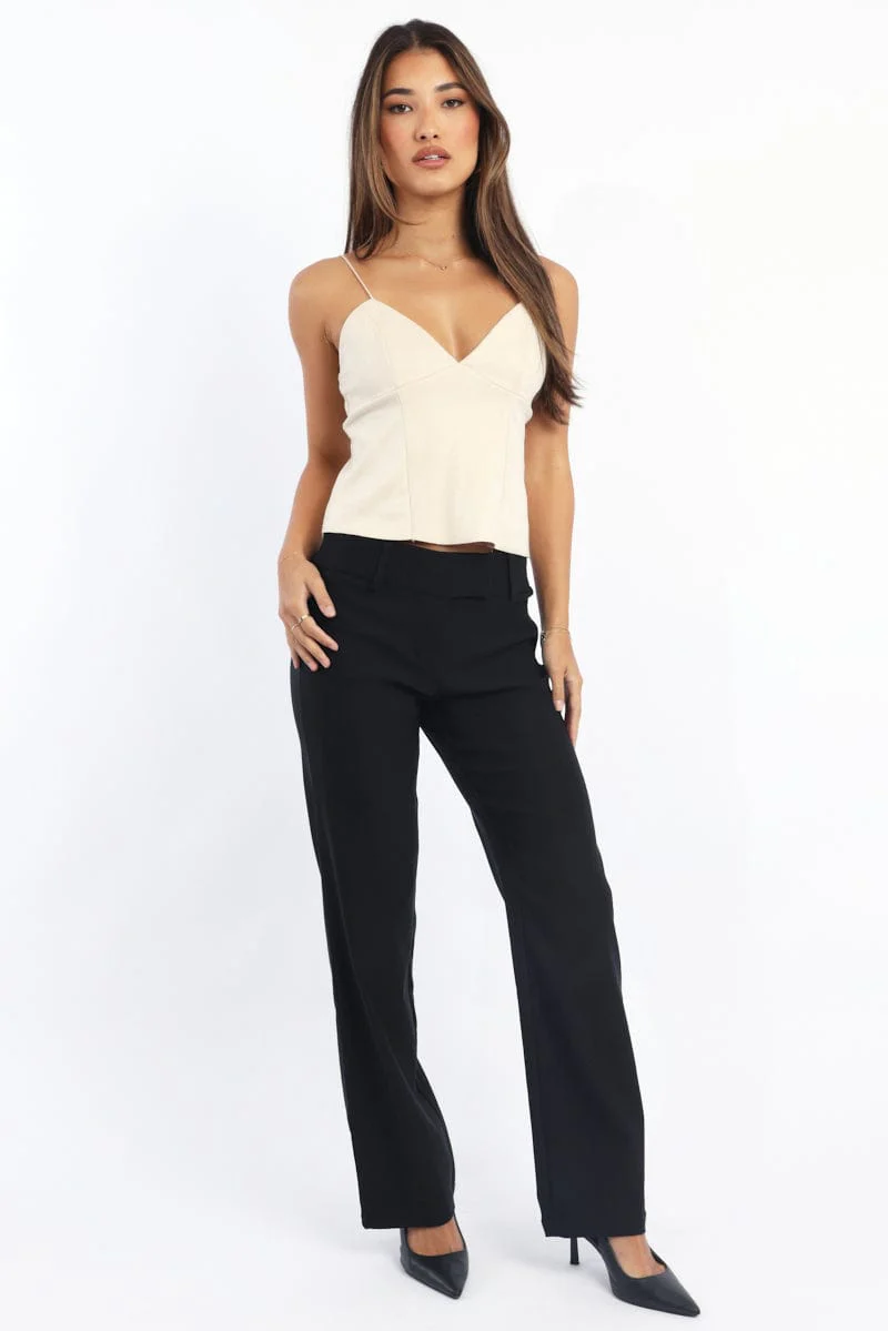 Beige Suede Cami Top Sleeveless Sweetheart Neckline