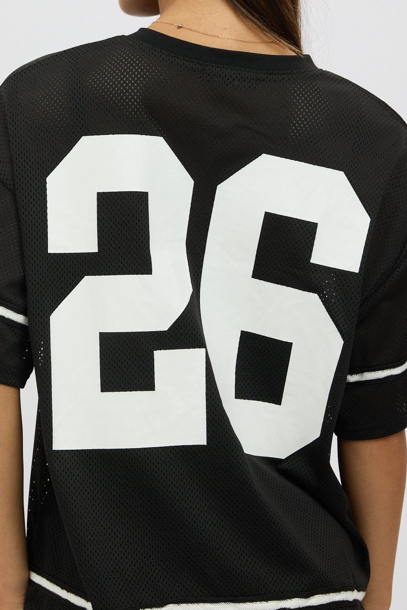 Black Graphic Tee Short Sleeve