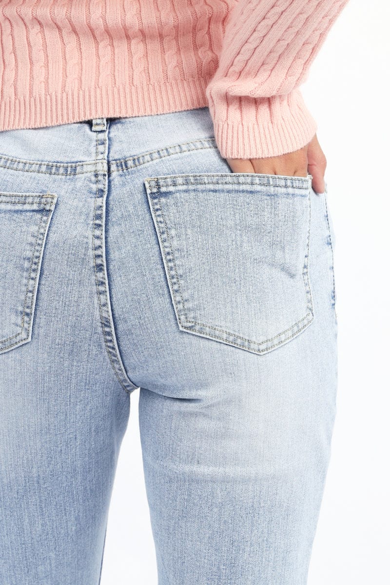 Denim Skinny Jeans Mid Rise