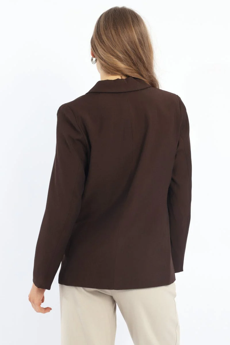 Brown Blazer Long Sleeve