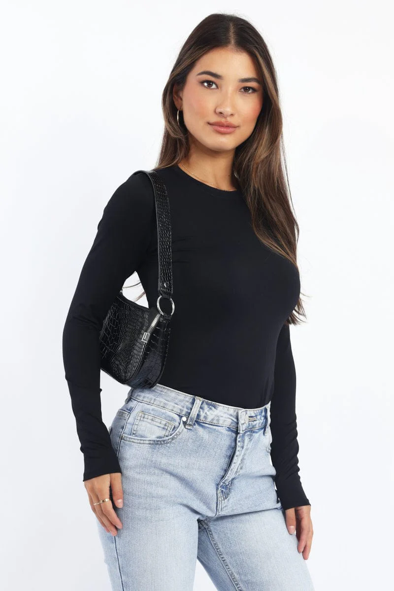 Black Supersoft Top Long Sleeve