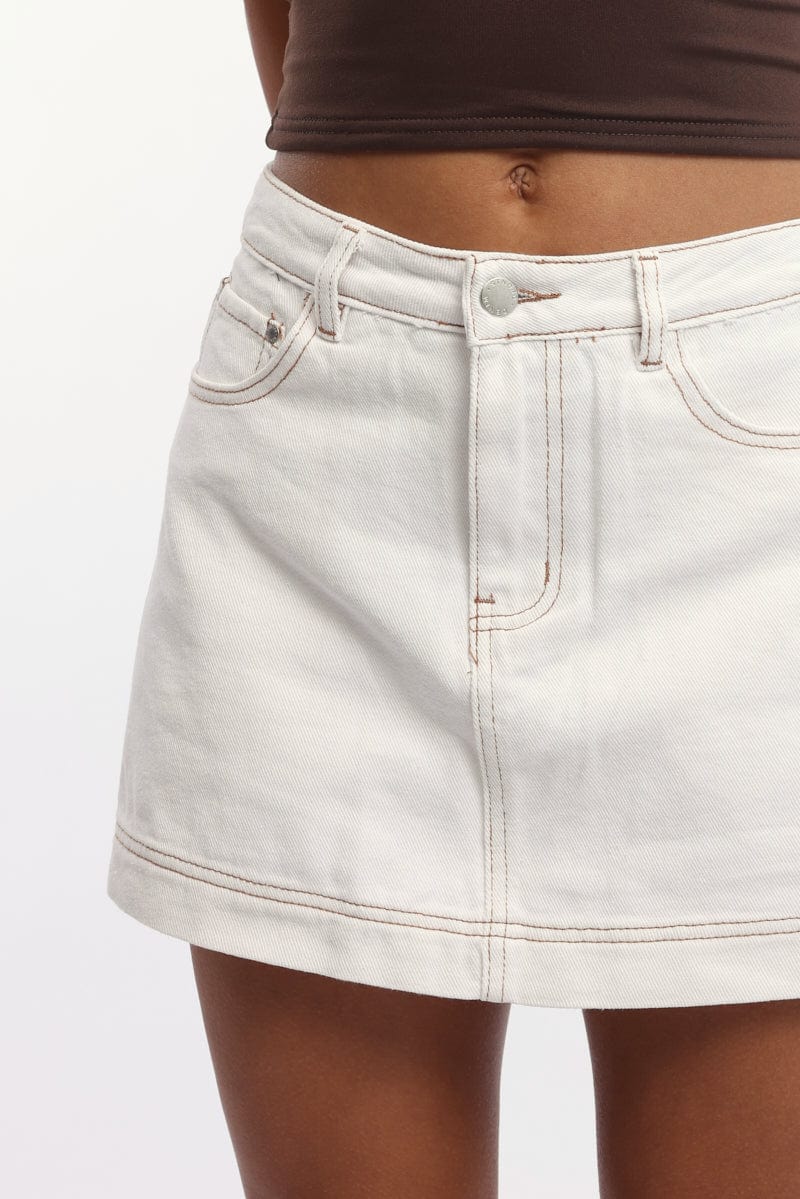 White Skorts High Rise