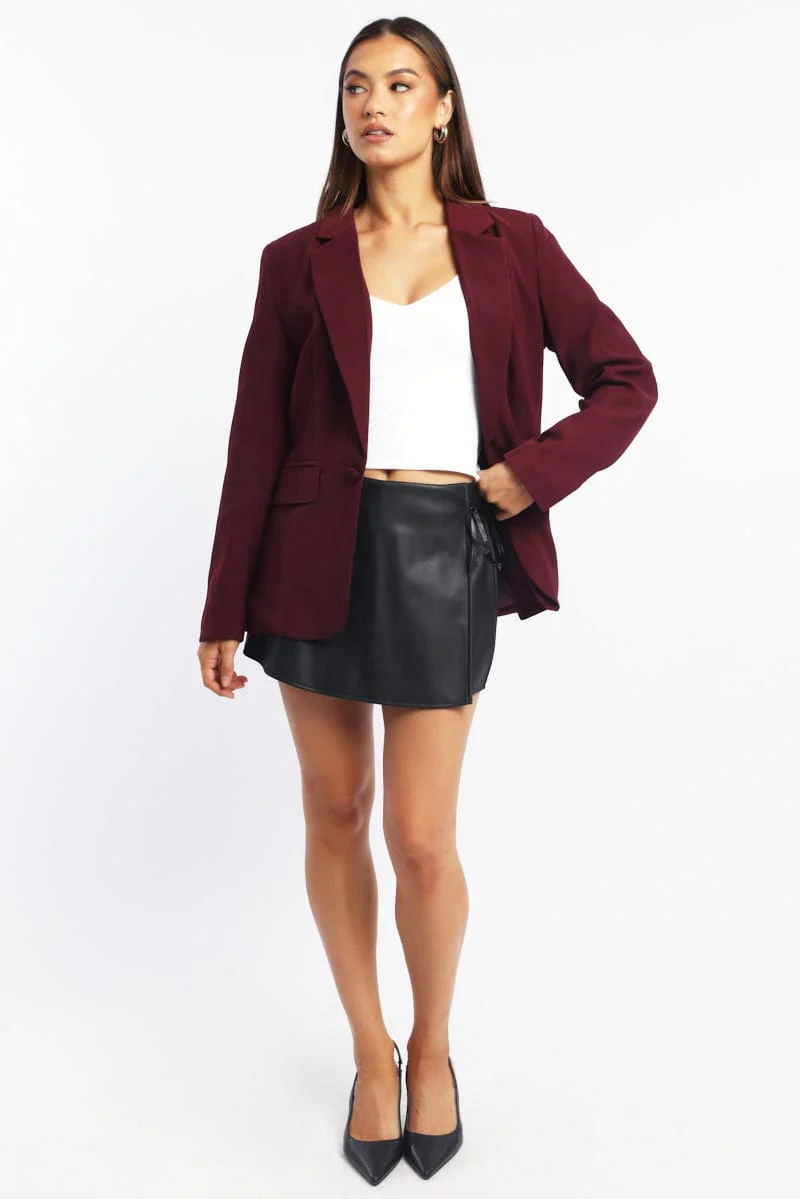 Red Blazer Long Sleeve