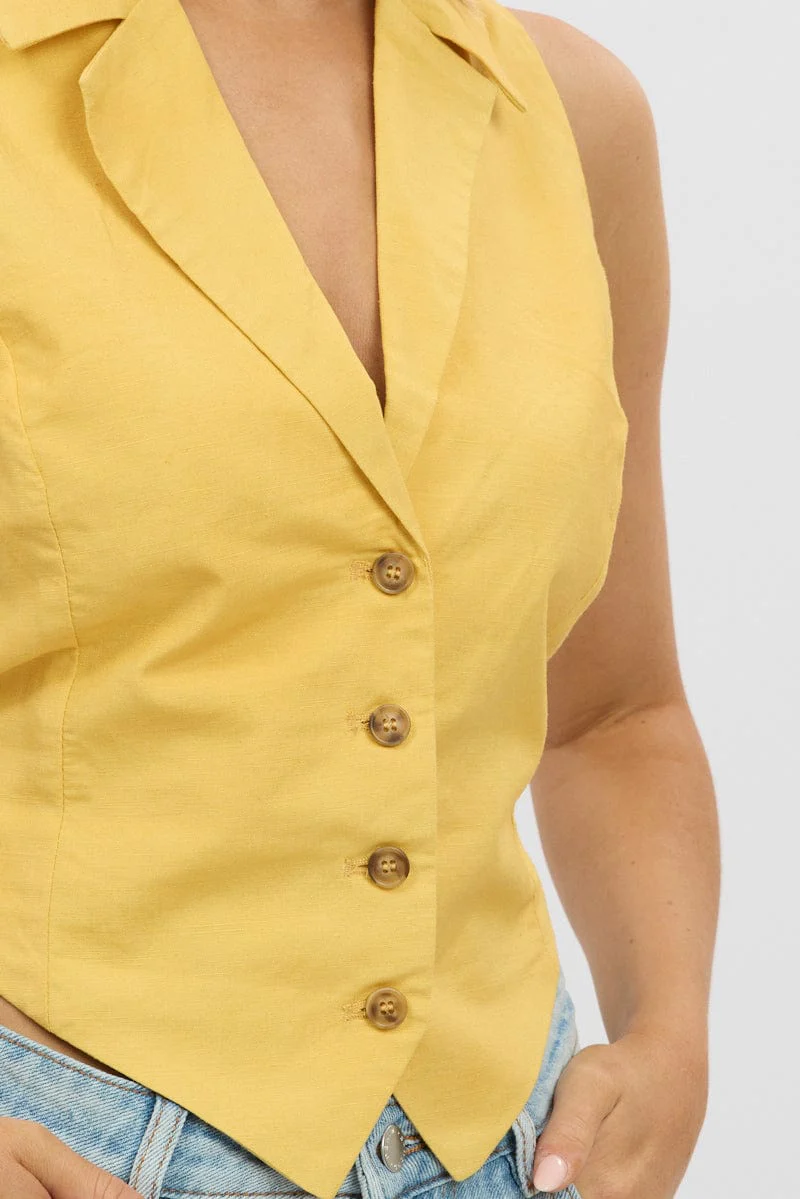 Yellow Vest Tie Back