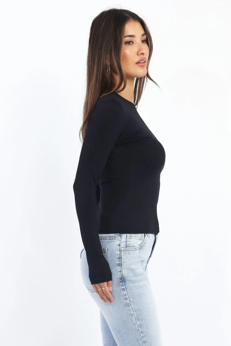 Black Supersoft Top Long Sleeve
