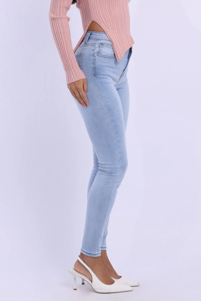 Denim Skinny Jeans High Rise