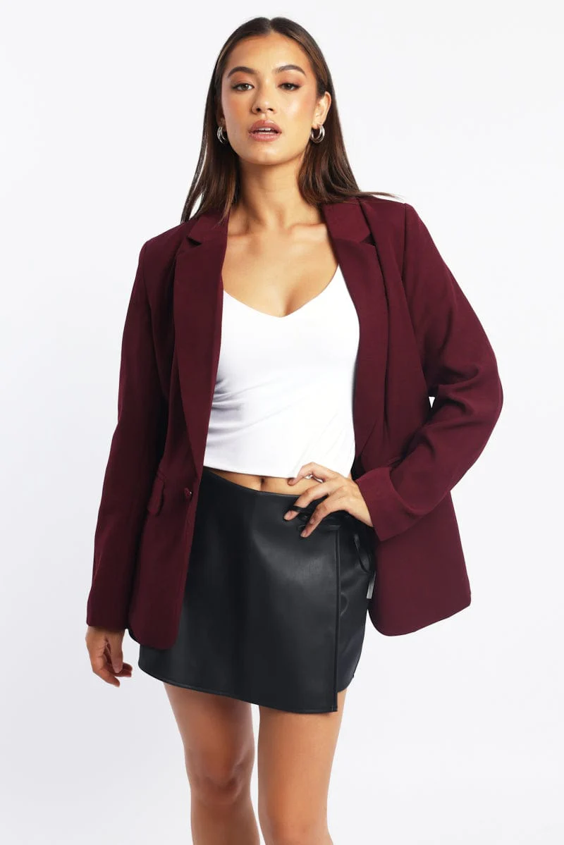 Red Blazer Long Sleeve