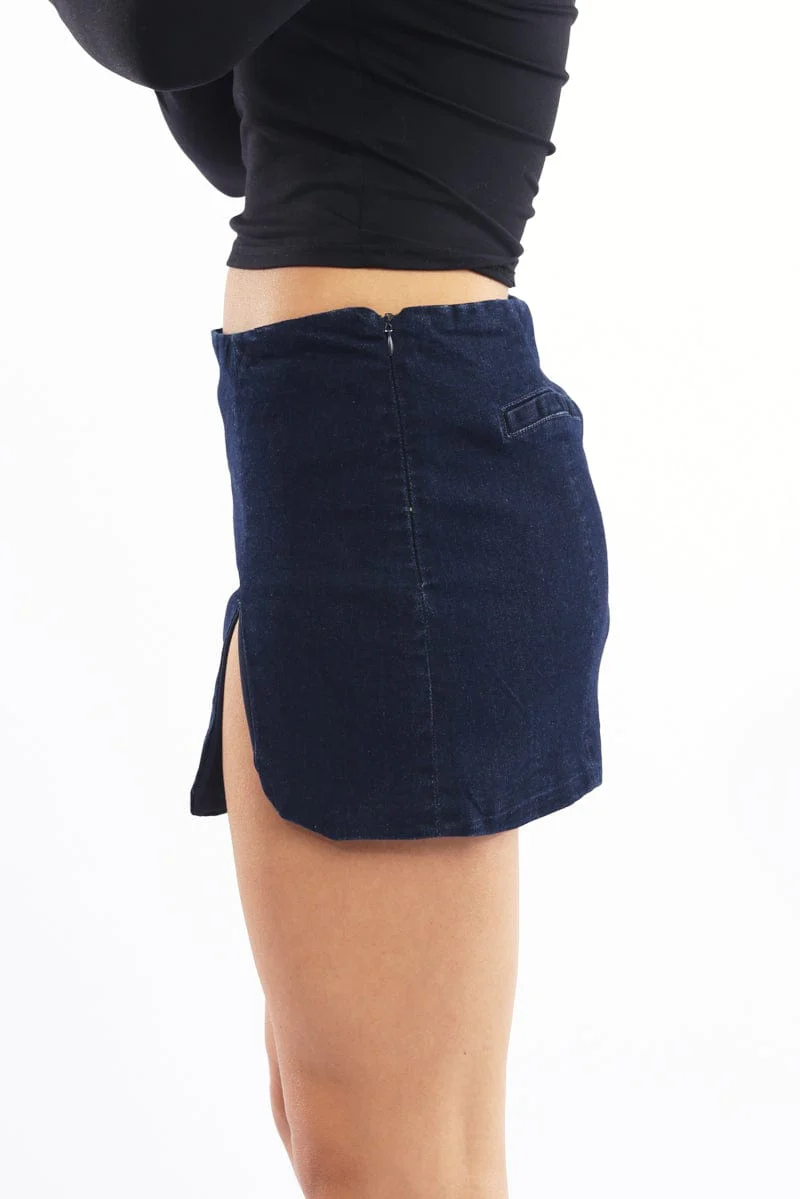 Denim Mini Skort