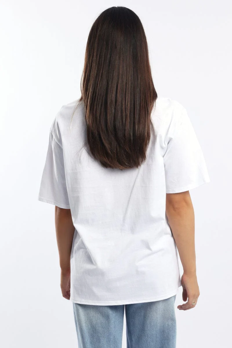White Graphic Tee Short Sleeve