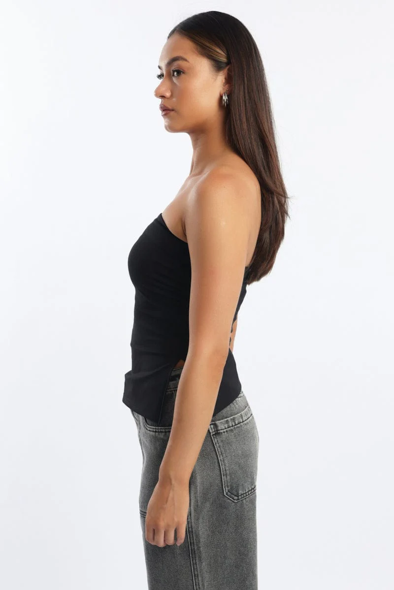 Black Bandeau Top