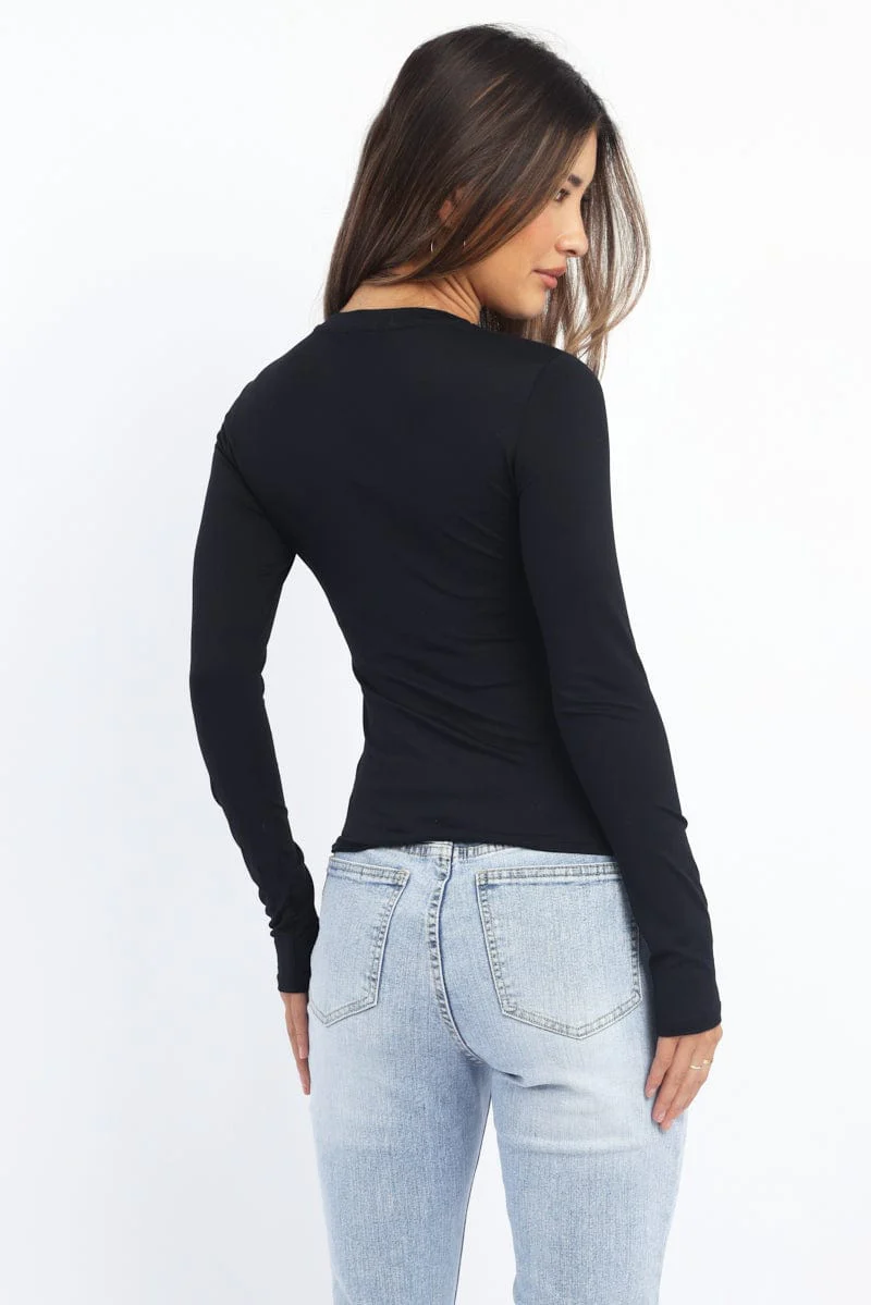 Black Supersoft Top Long Sleeve