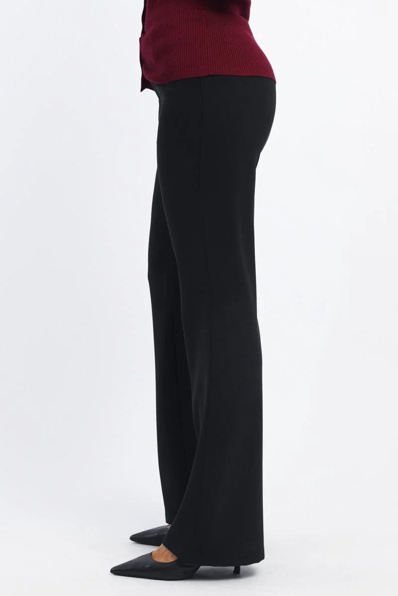 Black Flare Leg Pants