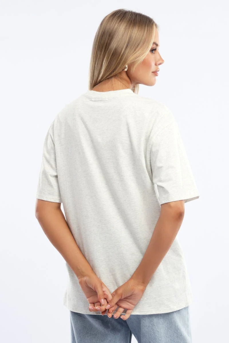 Grey Graphic Tee Short Sleeve