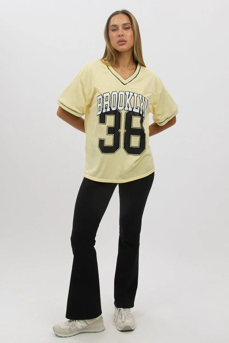 Yellow Sport Tee Short Sleeve