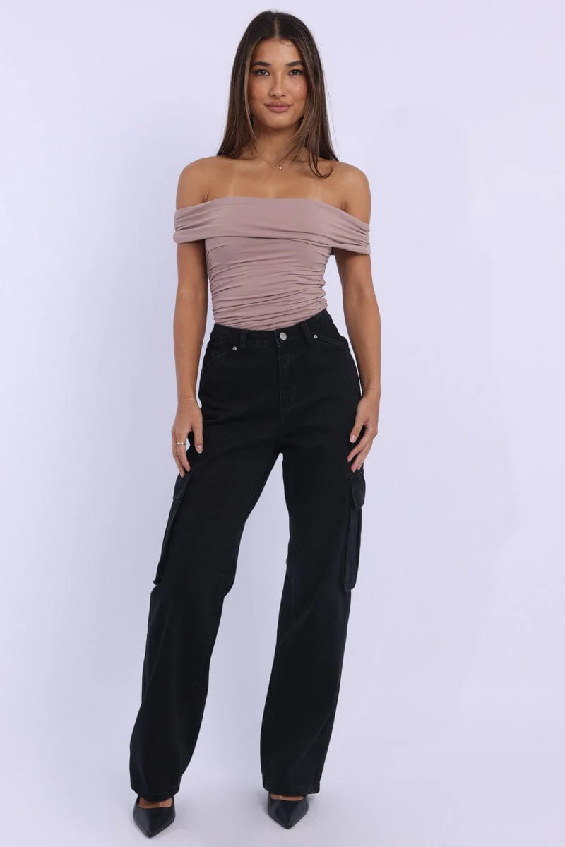 Pink Off Shoulder Top Supersoft