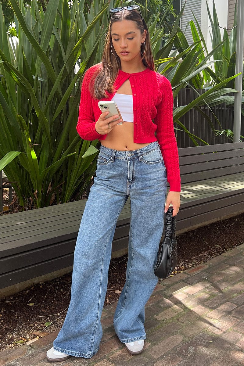 Denim Baggy Jeans Low Rise