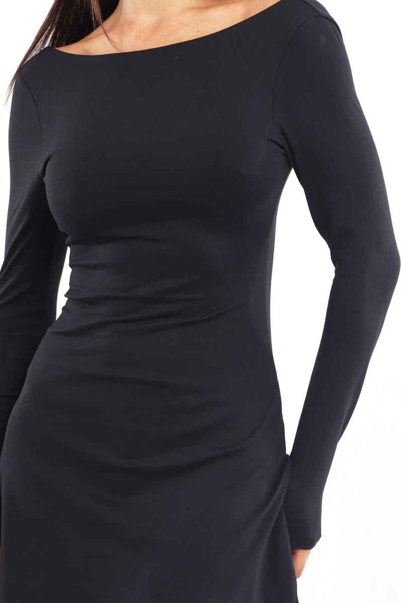 Black Mini Dress Long Sleeve
