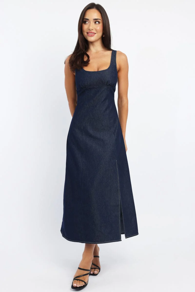 Blue Midi Dress Singlet
