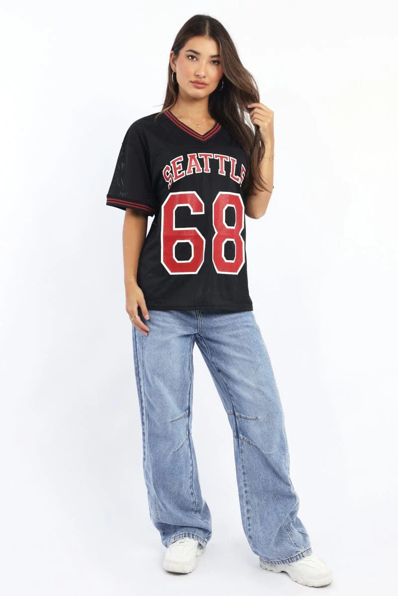 Black Sport Tee Short Sleeve