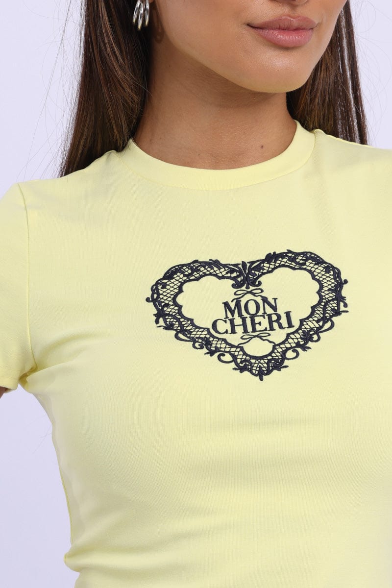 Yellow Graphic Tee Short Sleeve