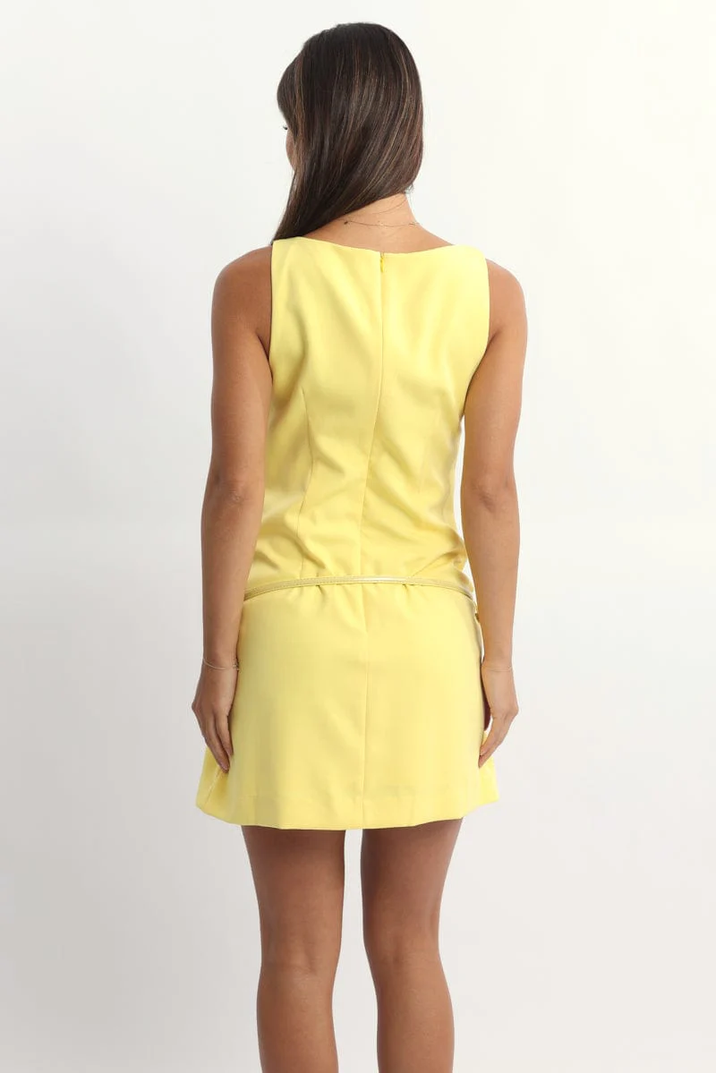 Yellow Bodycon Dress Mini